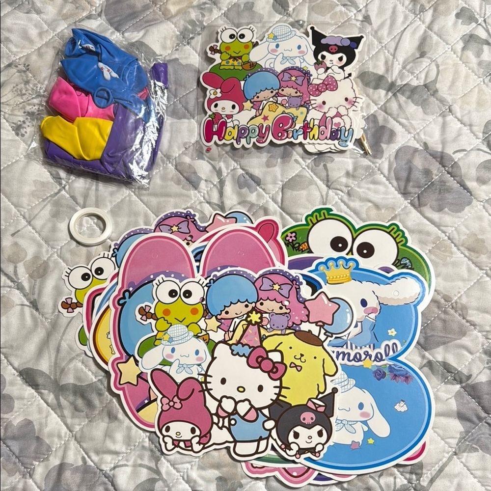 NWT Colorful Cartoon Character party decorations